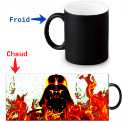 Mug thermoréactif magique Dark Vador et le feu