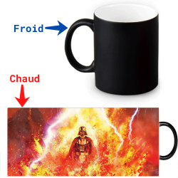 Mug thermoréactif magique Dark Vador et le feu
