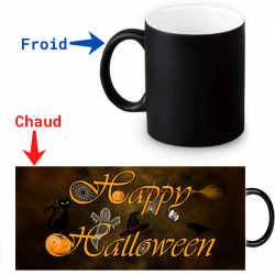 Mug qui change de couleur Happy Halloween