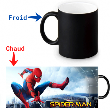 Spiderman Tasse en céramique personnalisable pour micro-ondes de 325 ml  pour boissons chaudes
